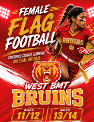 Presentational West BMT LADY BRUINS FLAG visual