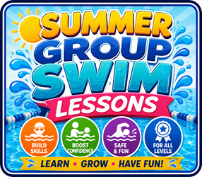 Presentational Group Swim Lessons June 15 - June 25 visual