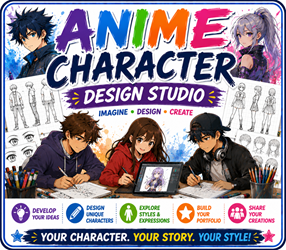 Presentational Anime Character Studio (ages 9-12) visual