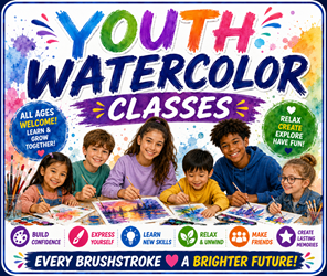 Presentational Youth Watercolor Class visual