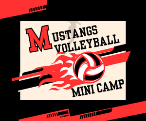 Presentational Mustangs Volleyball Mini Camp visual
