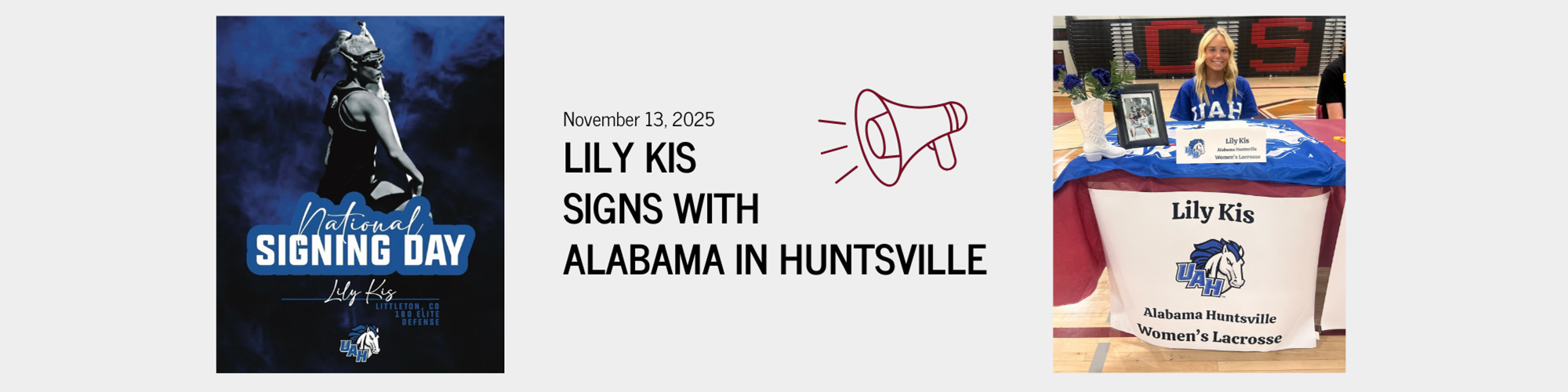 Lily Kis Signs with Alabama in Huntsville Women's Lacrosse