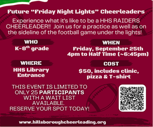 Presentational Friday Night Lights Cheer Clinic 2026 visual