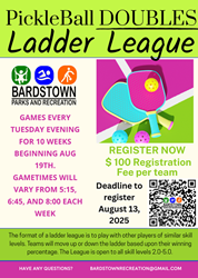 Presentational 2025 Fall DOUBLES Pickleball League visual