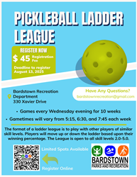 Presentational 2025 Fall Pickleball Ladder League visual
