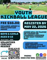 Presentational 2026 Youth Kickball visual