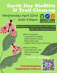 Presentational Earth Day Bio-Blitz/Trail Cleanup visual