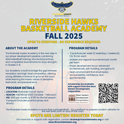Presentational Riverside Hawks Basketball Academy visual