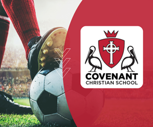 Presentational 2026 Covenant Christian Soccer PreK-6th visual