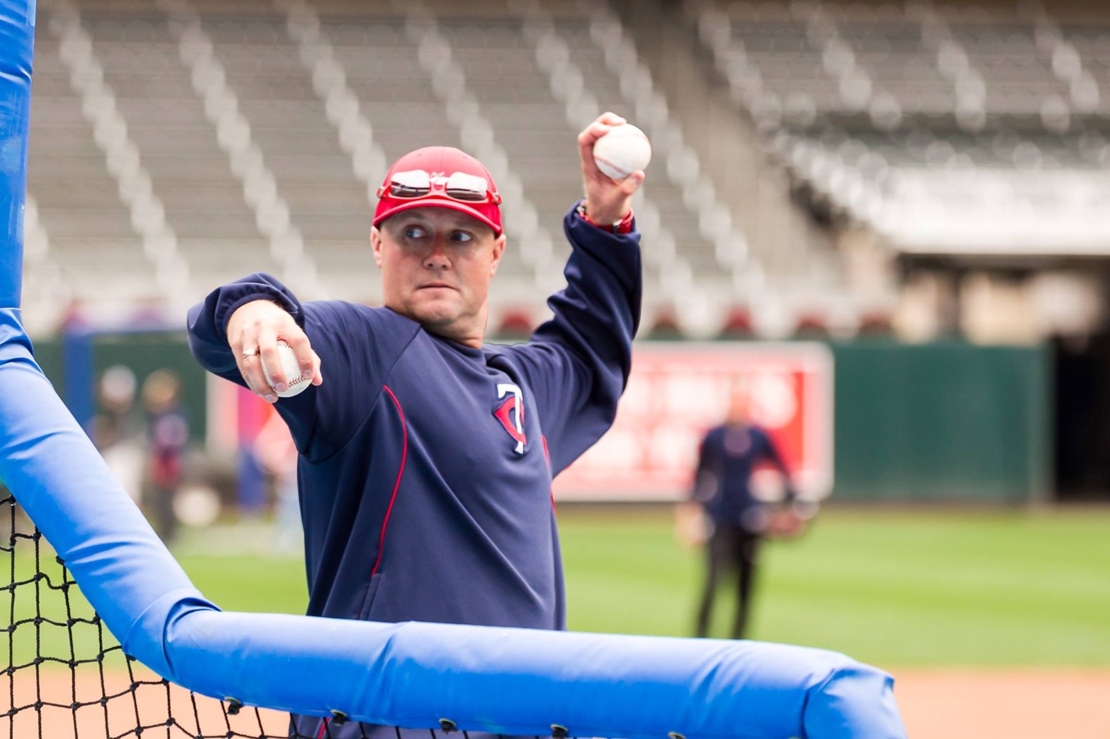Lovdahl Pitching Academy coaches working with youth pitchers