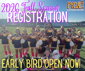 Presentational 2026 Cheerleader Registration visual