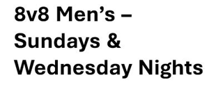 Presentational 8v8 Men's Fall - Sundays & Wednesday Nights visual