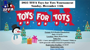 Presentational 2025 Toys For Tots 8v8 Tournament visual