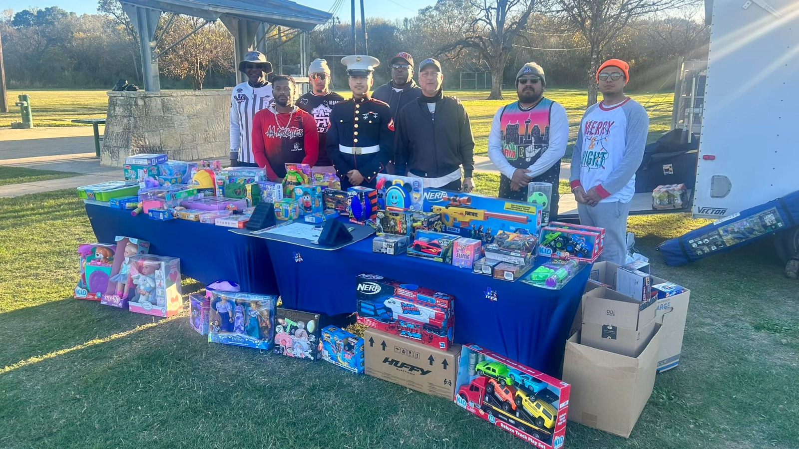 Huddling in a youth soccer match