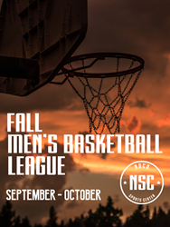 Presentational NOCO Basketball | September - October Men's League 2026 visual