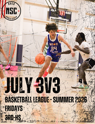 Presentational NOCO Basketball | July 3v3 League visual