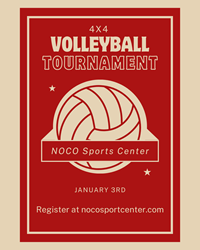Presentational NOCO Volleyball | 4x4 Tournament visual
