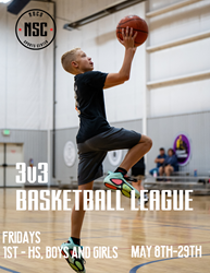 Presentational NOCO Basketball | May 3v3 League visual
