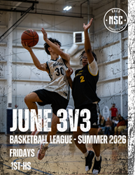 Presentational NOCO Basketball | June 3v3 League visual