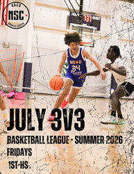 Presentational NOCO Basketball | July 3v3 League visual