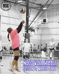 Presentational NOCO Volleyball | March - April Session visual