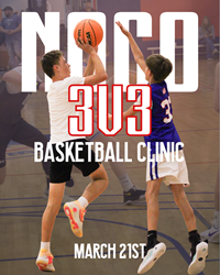 Presentational NOCO Basketball | Spring 3V3 Clinic visual