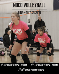 Presentational NOCO Volleyball | June - July Session visual