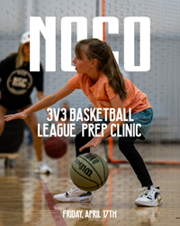 Presentational NOCO Basketball | 3v3 League Prep Clinic visual