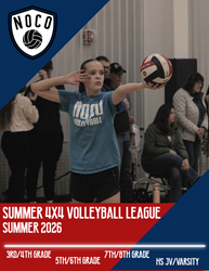 Presentational NOCO Volleyball | Summer 4x4 League visual