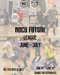 Presentational NOCO Futsal Summer League visual