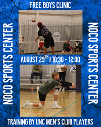 Presentational NOCO Volleyball | Free Boys Clinic - August 29th visual