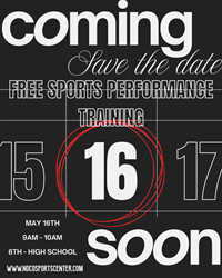 Presentational FREE Sports Performance Clinic 5/16 visual