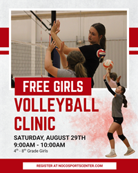 Presentational NOCO Volleyball | Free Girls Clinic - August 29th visual