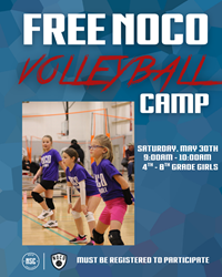 Presentational NOCO Volleyball | Free Girls Clinic May 30th visual
