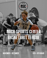 Presentational November - December NOCO Basketball League visual