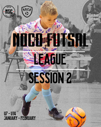 Presentational NOCO Futsal | Jan. - Feb League visual