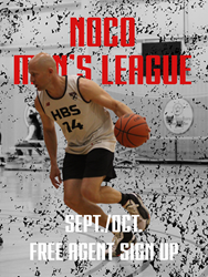 Presentational NOCO Basketball | September - October Men's League Free Agent 2026 visual