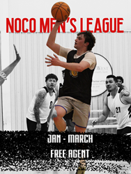 Presentational NOCO Basketball | January - March Men's League Free Agent 2027 visual