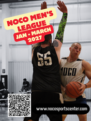 Presentational NOCO Basketball | January - March Men's League 2027 visual