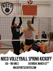 Presentational NOCO Volleyball Spring Kickoff Tournament visual