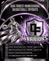 Presentational Oak Forest Basketball visual