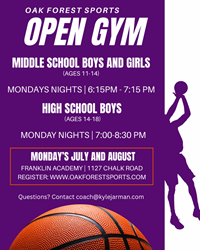Presentational Free Oak Forest Basketball Open Gym Workouts visual