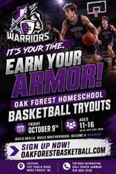 Presentational Oak Forest Basketball visual