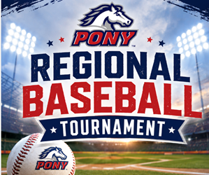Presentational 2026 PONY Regional Tournament visual