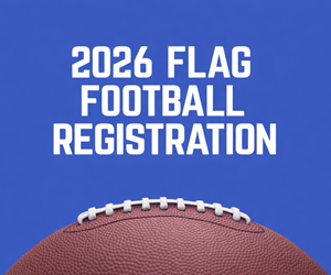 Presentational 2026 Youth Flag Football visual