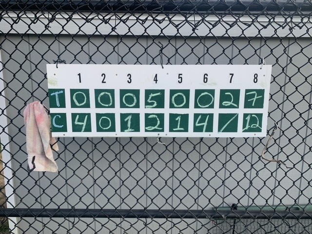 Youth playing baseball