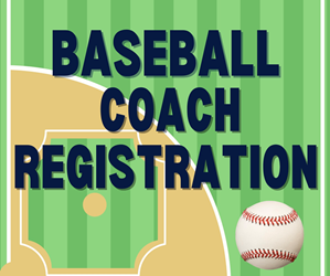 Presentational 2025 Baseball Coach Registration visual