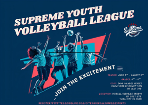 Presentational Supreme Youth Volleyball League visual