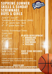Presentational Supreme Summer Skills & Scrimmage visual