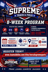 Presentational NorCal Supreme Track & Field Summer Program visual
